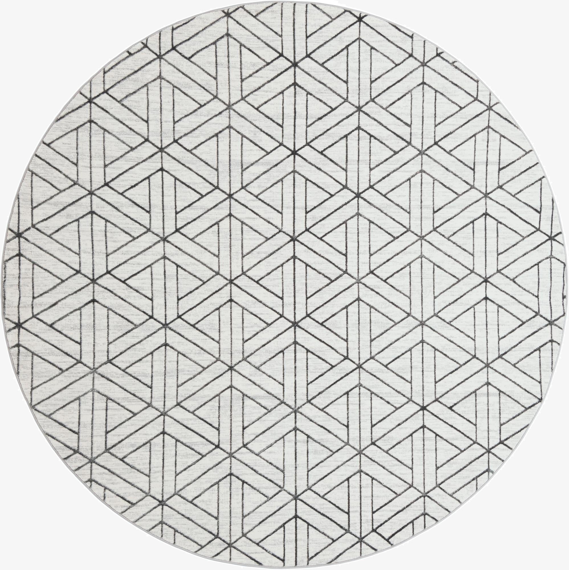 10' x 10' Lattice Trellis Round Rug