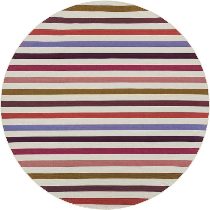 Detail image of 10' x 10' Easy-Clean Ribbon Indoor / Outdoor Round Rug