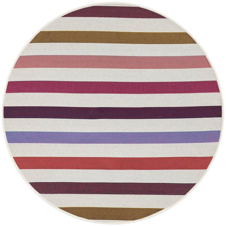 Detail image of 3' x 3' Easy-Clean Ribbon Indoor / Outdoor Round Rug