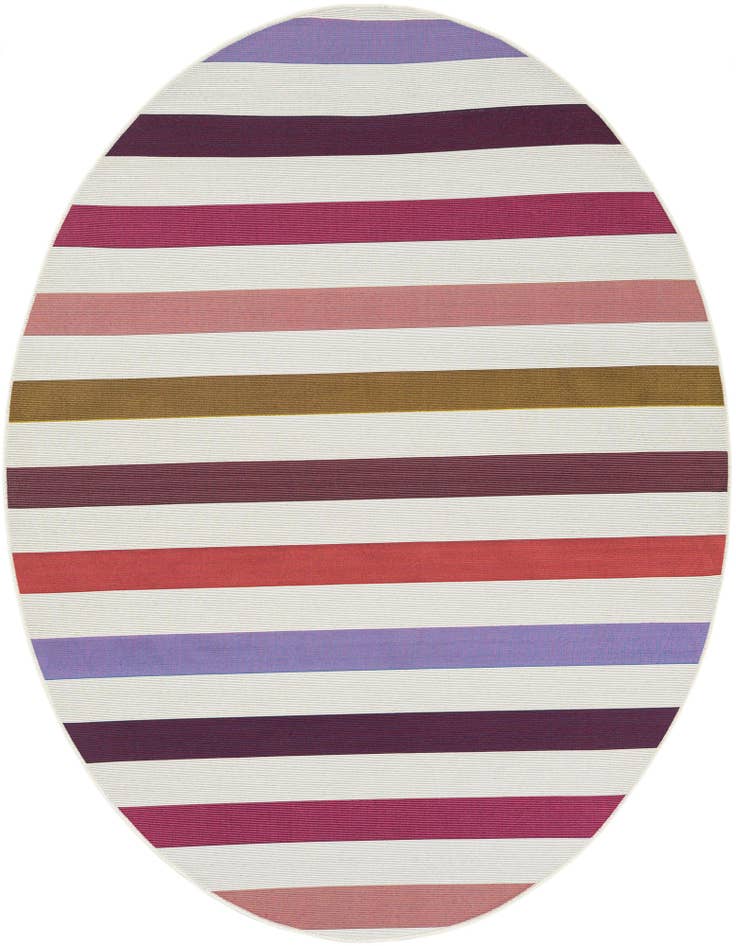 Detail image of 6' x 6' Easy-Clean Ribbon Indoor / Outdoor Round Rug
