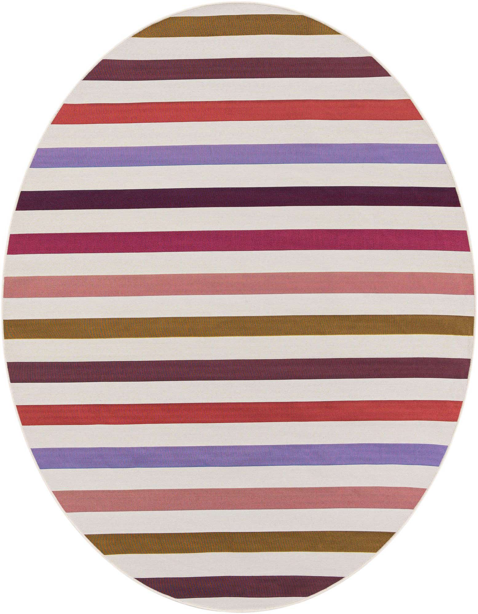 7' 10 x 7' 10 Easy-Clean Ribbon Indoor / Outdoor Round Rug