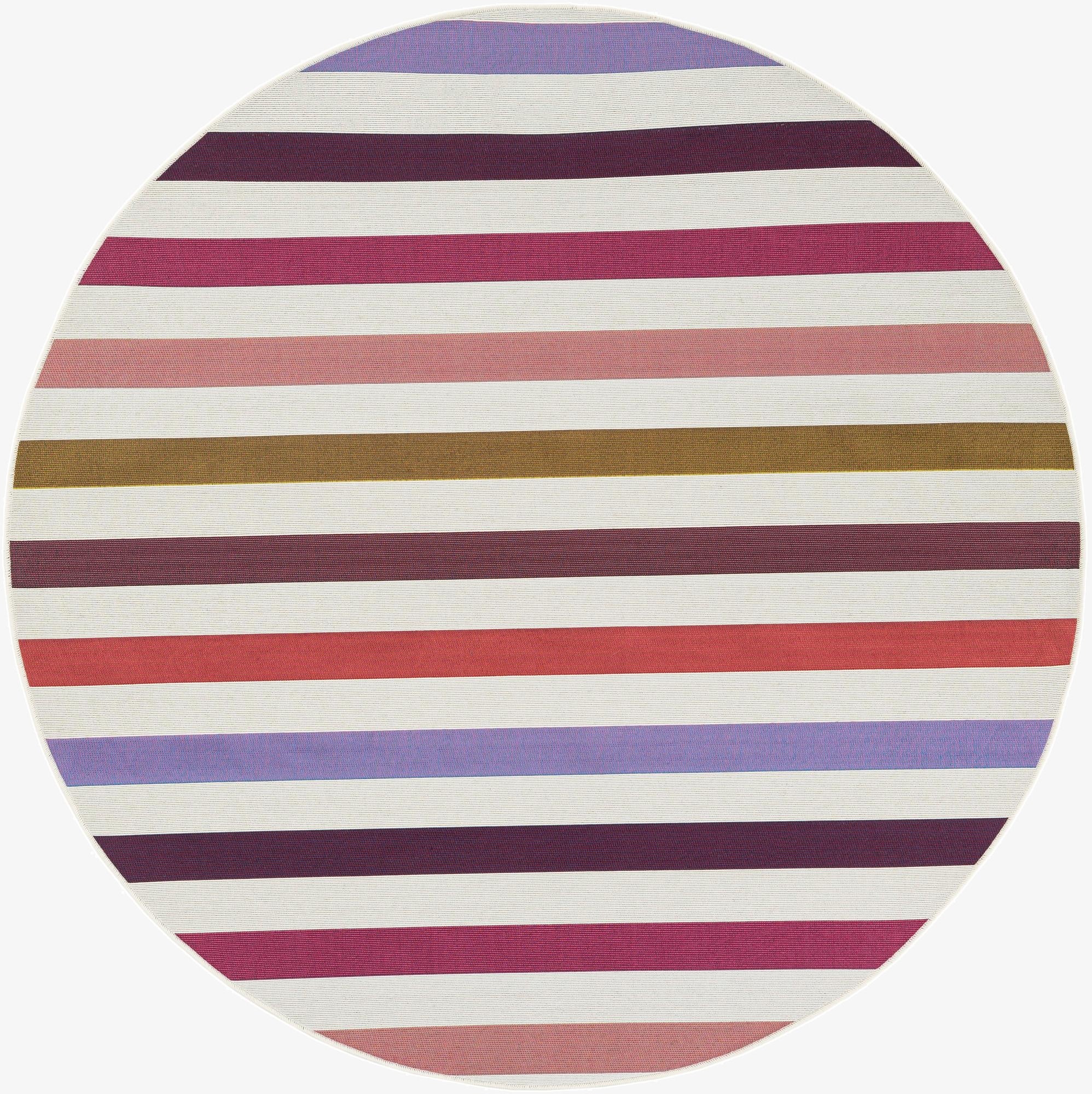 6' x 6' Washable Ribbon Indoor / Outdoor Round Rug