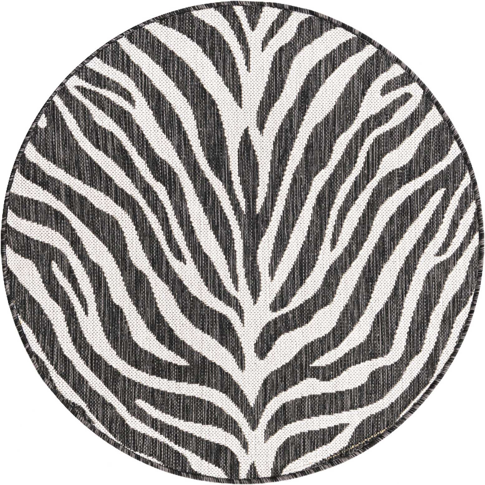 3' x 3' Easy-Clean Safari Indoor / Outdoor Round Rug