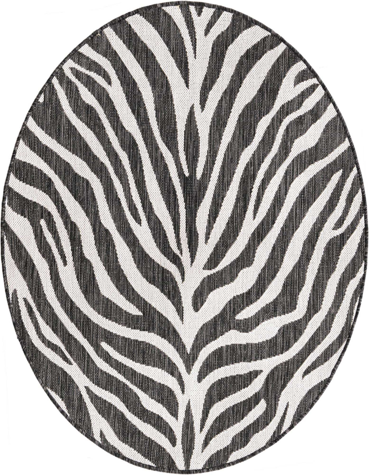 4' x 4' Easy-Clean Safari Indoor / Outdoor Round Rug