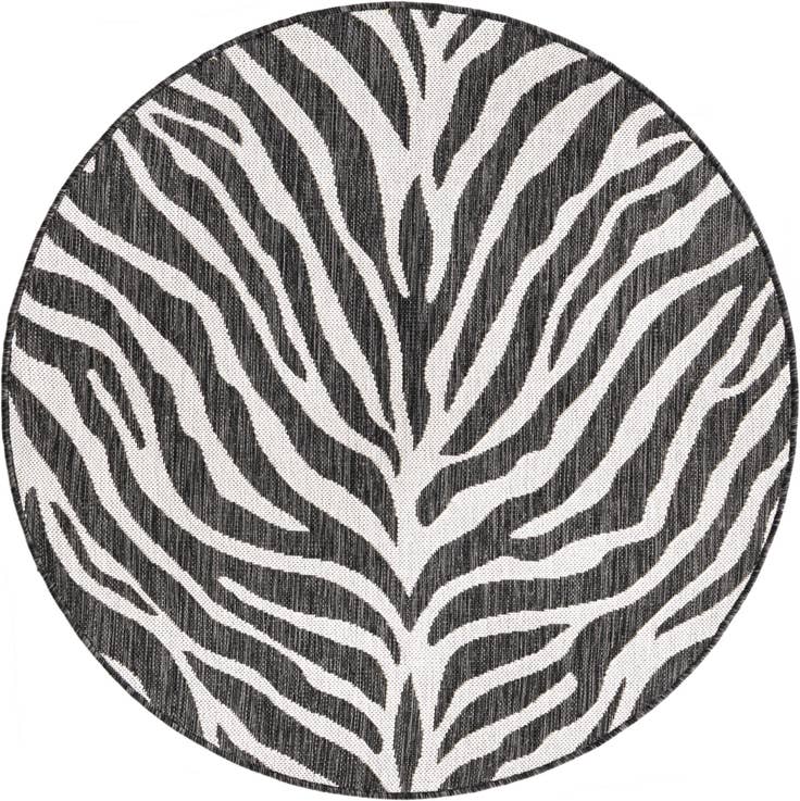 Detail image of 4' x 4' Easy-Clean Safari Indoor / Outdoor Round Rug