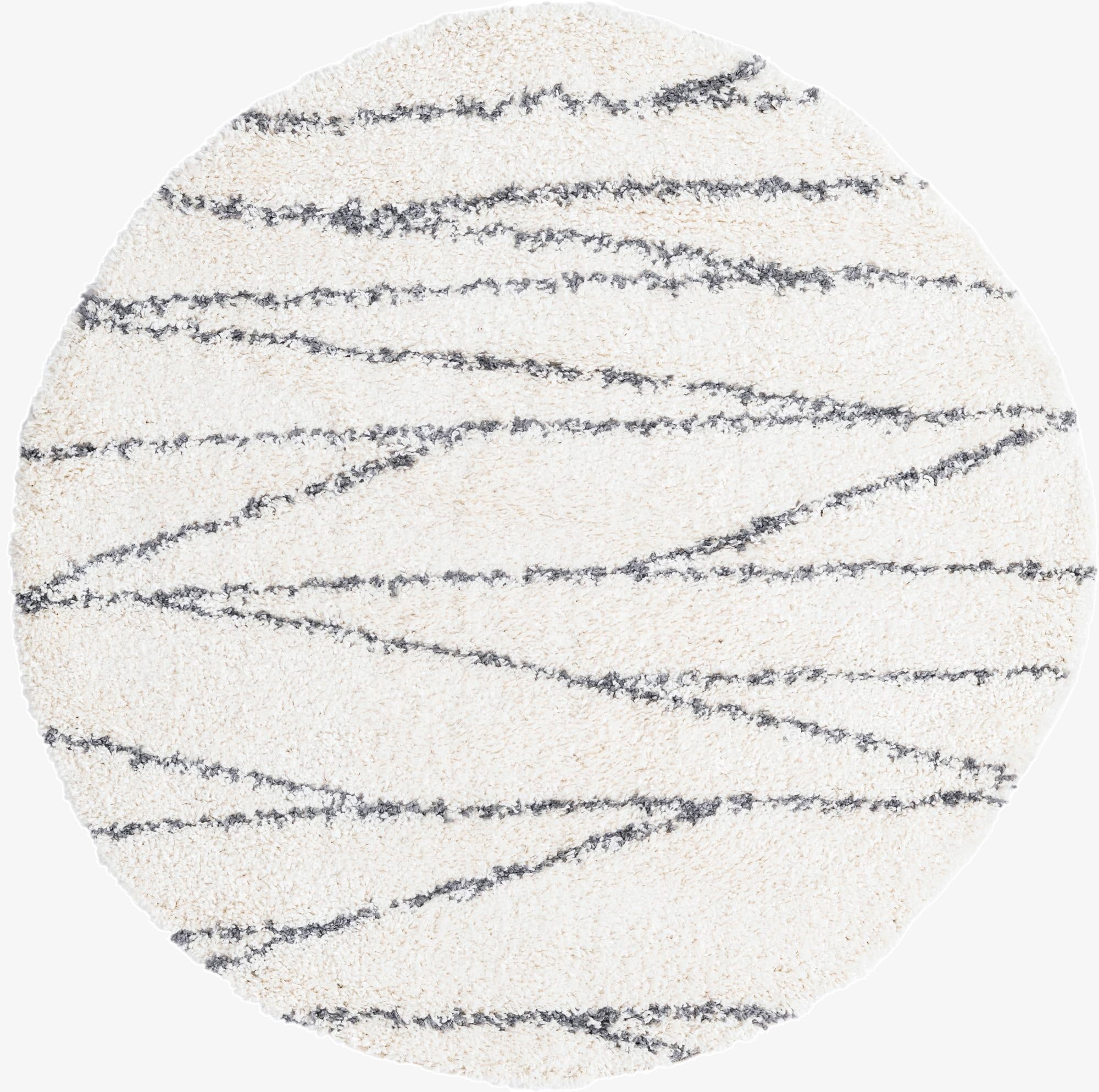 5' 3 x 5' 3 Serenity Shag Round Rug
