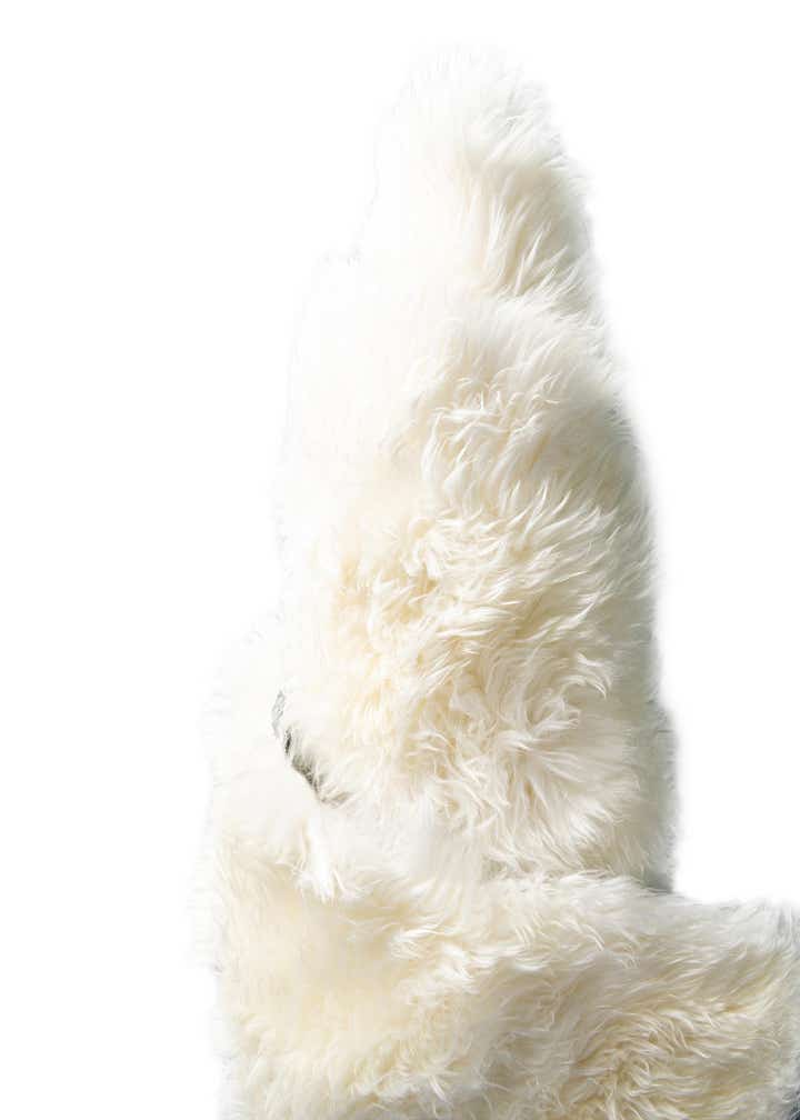 2' x 2' Sheepskin Round Rug