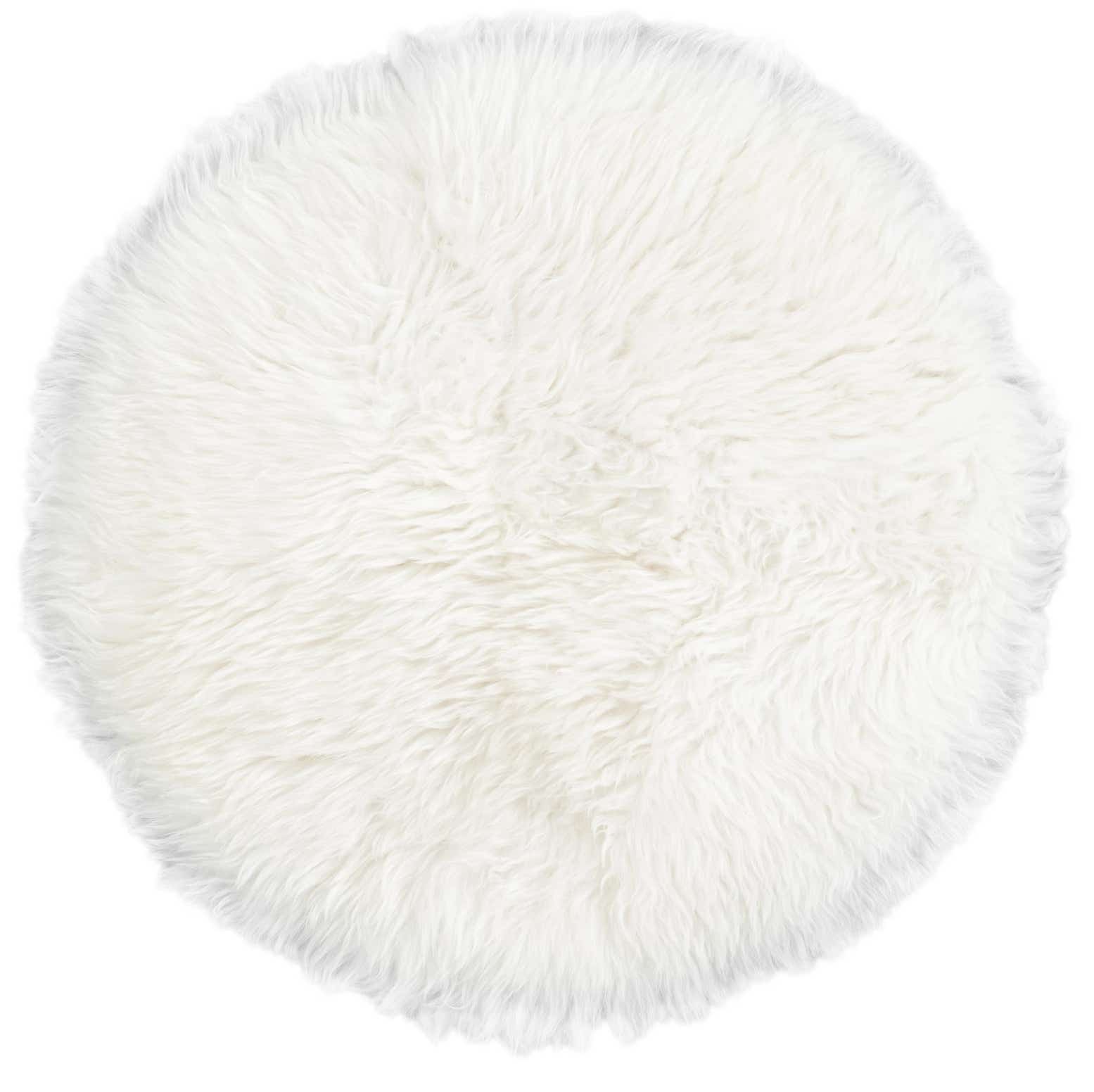 2' x 2' Sheepskin Round Rug