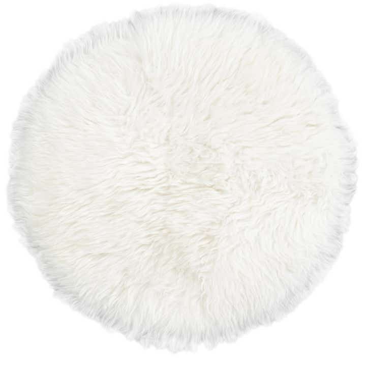 2' x 2' Sheepskin Round Rug