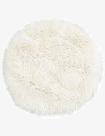 3' x 3' Sheepskin Round Rug