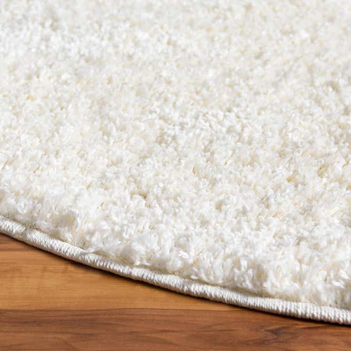 6' x 6' Soft Solid Shag Round Rug
