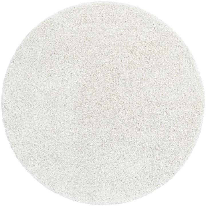 6' x 6' Soft Solid Shag Round Rug