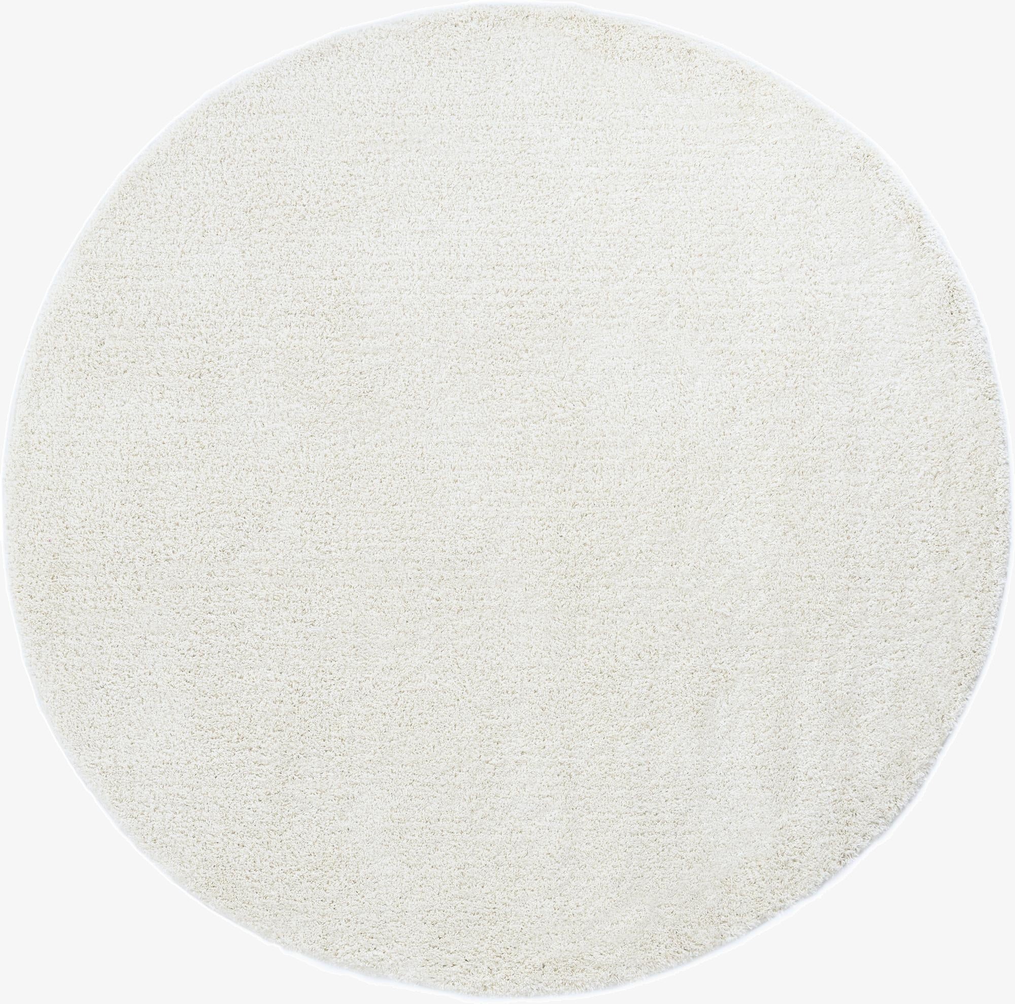 7' x 7' Soft Solid Shag Round Rug