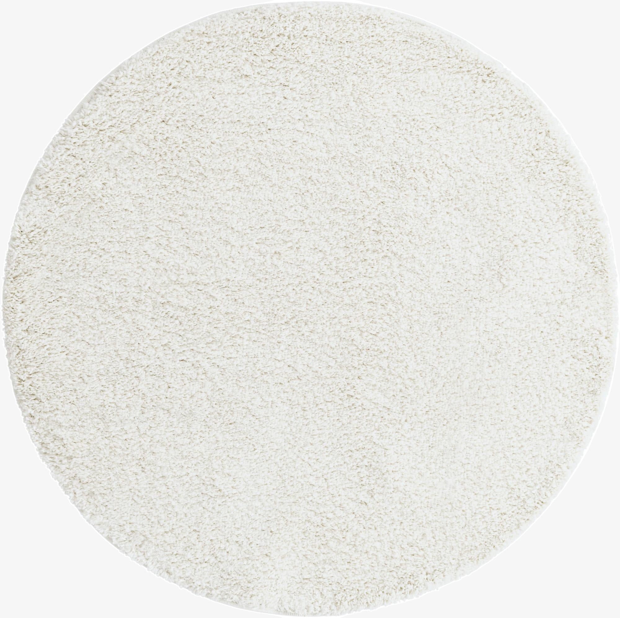 4' x 4' Soft Solid Shag Round Rug