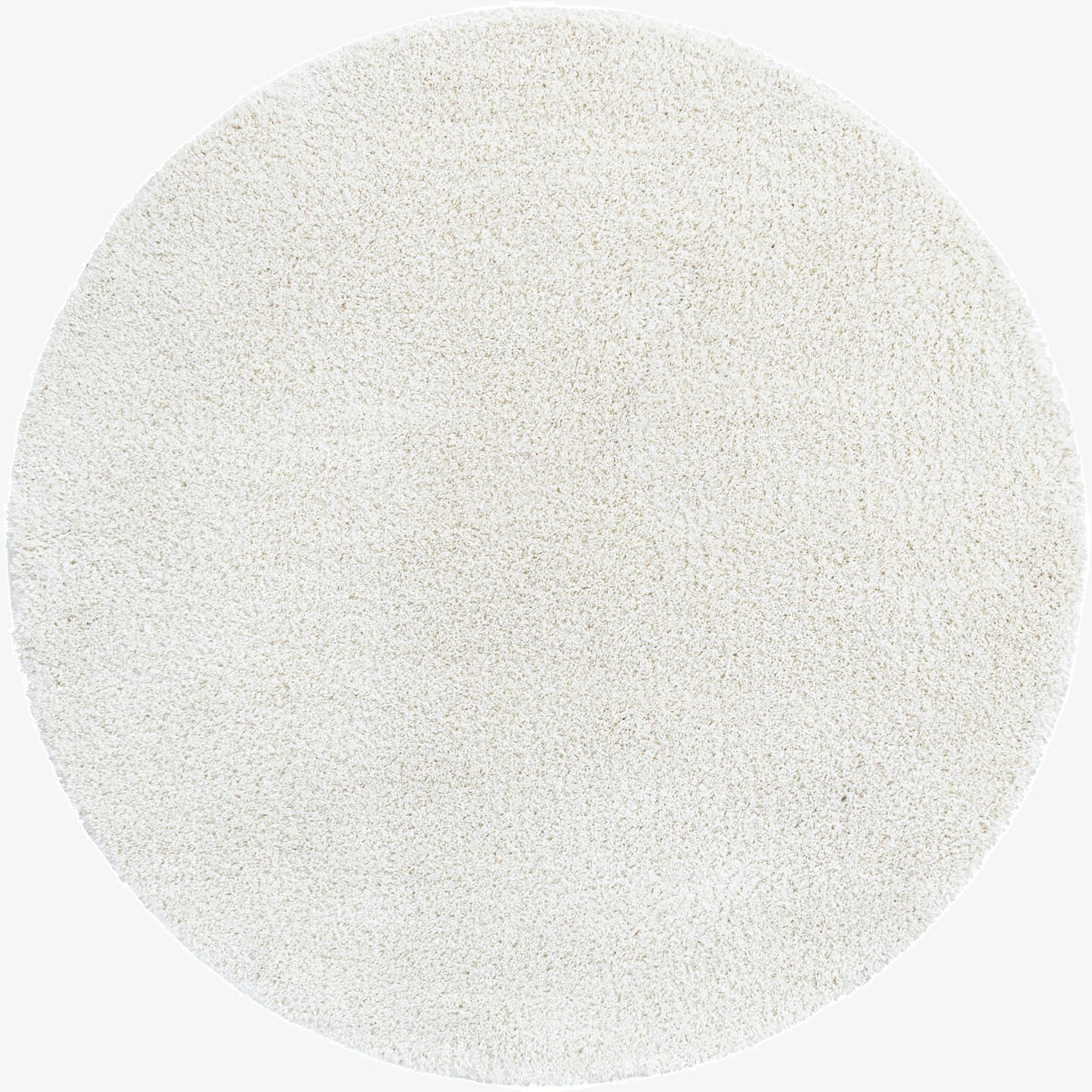 5' x 5' Soft Solid Shag Round Rug