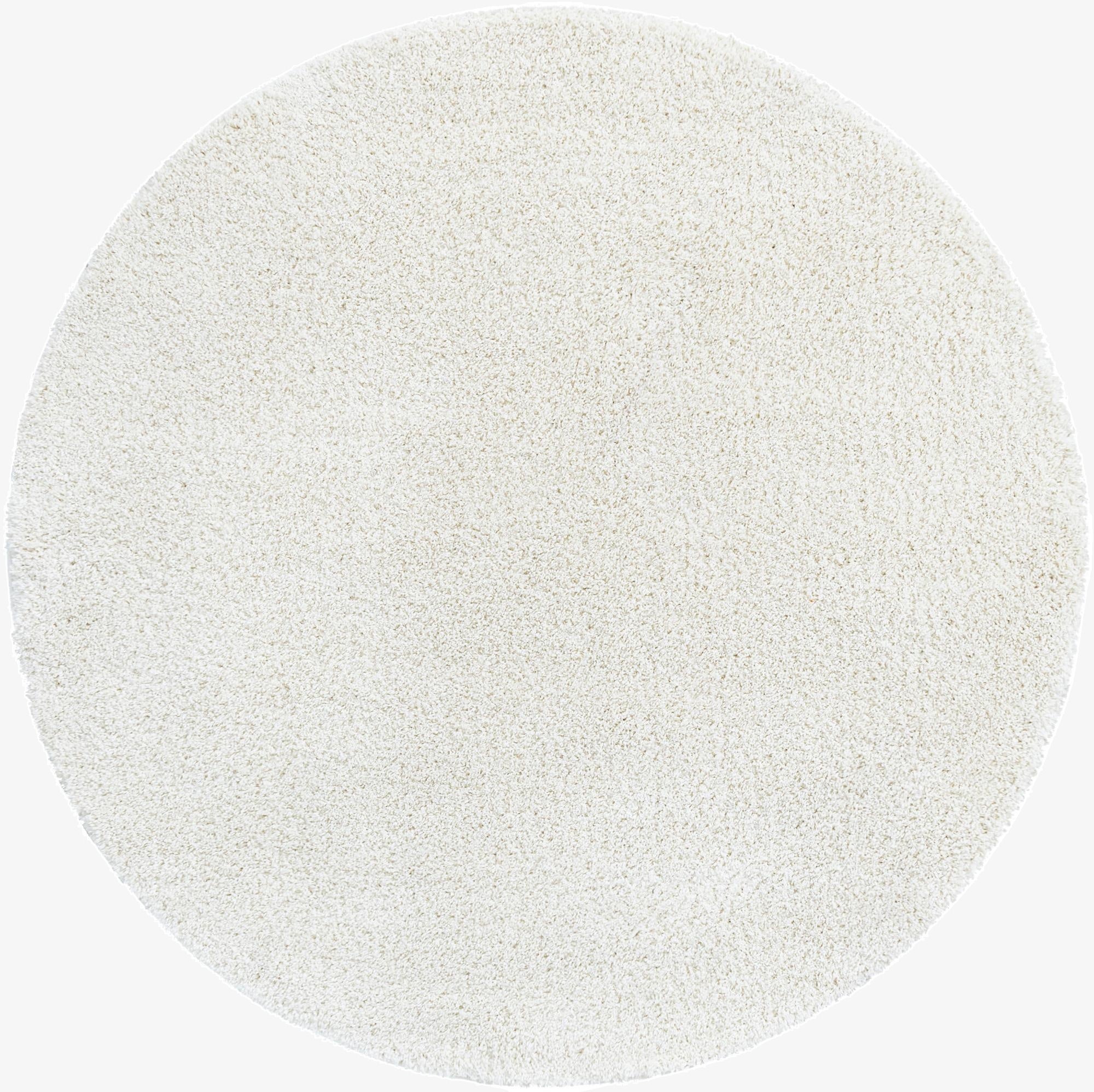 6' x 6' Soft Solid Shag Round Rug
