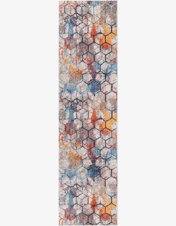 White Andromeda Runner Rug