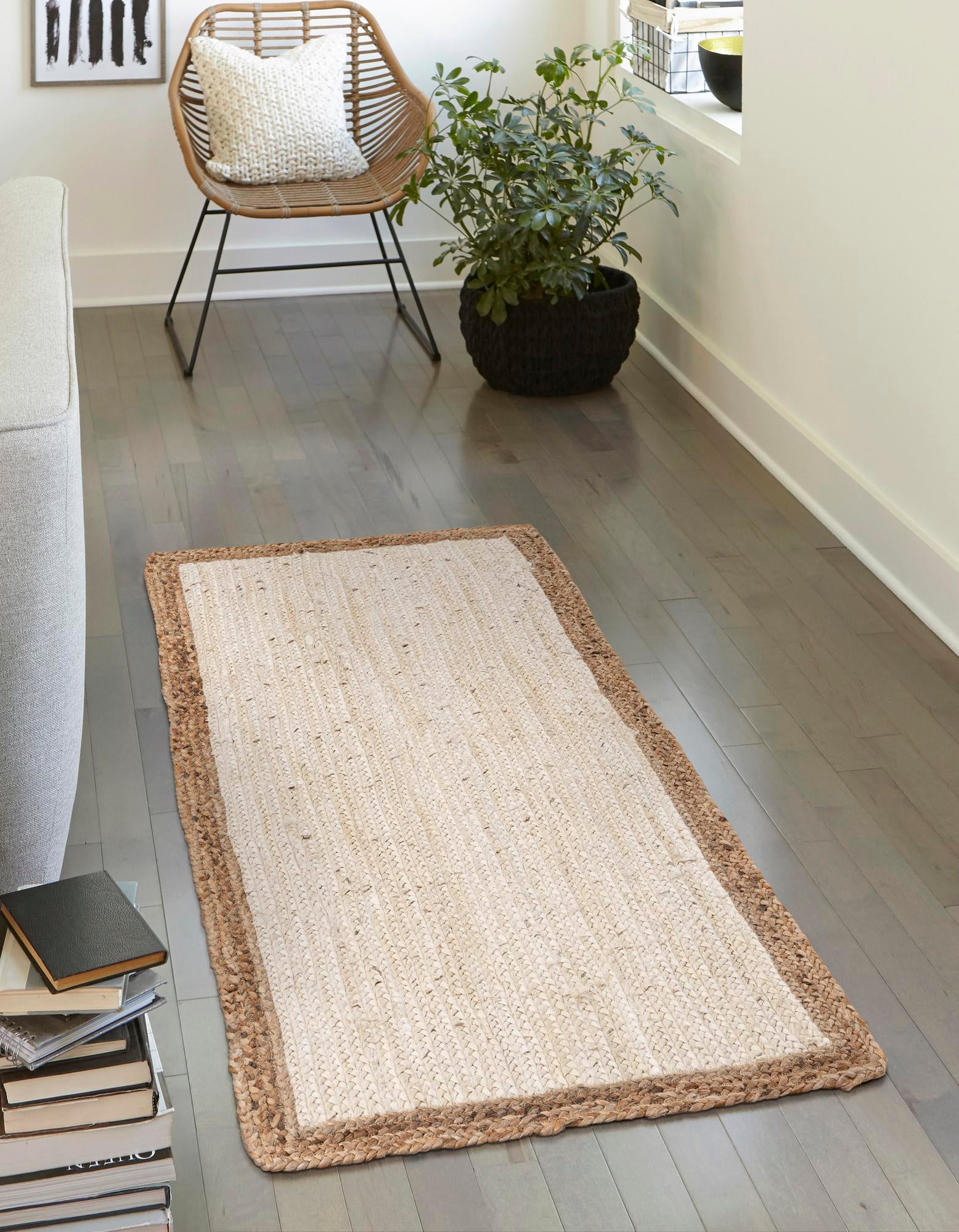 2' 7 x 6' 1  Hand Braided Jute Runner Rug