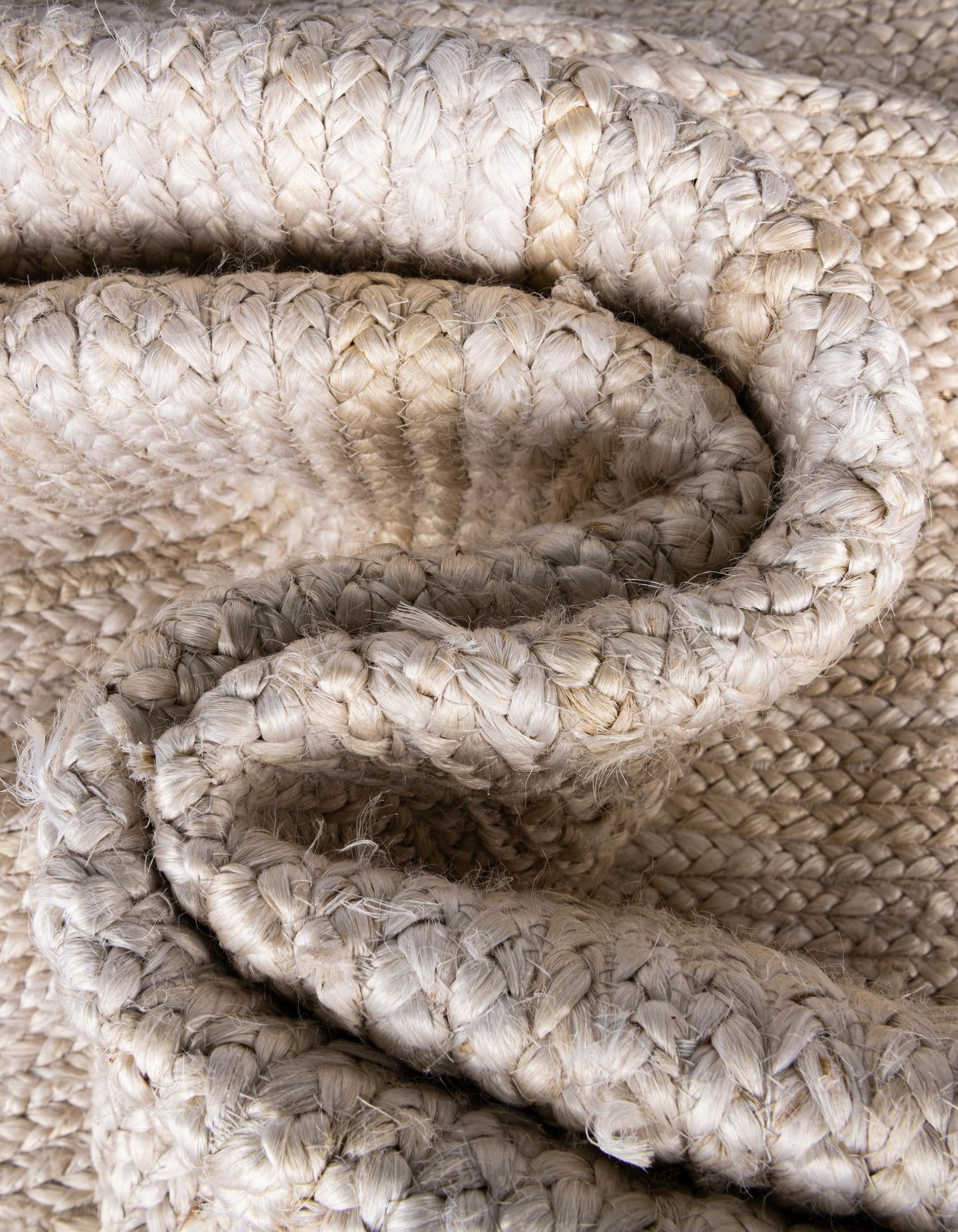 2' 7 x 6' 1 Handmade Braided Jute Runner Rug