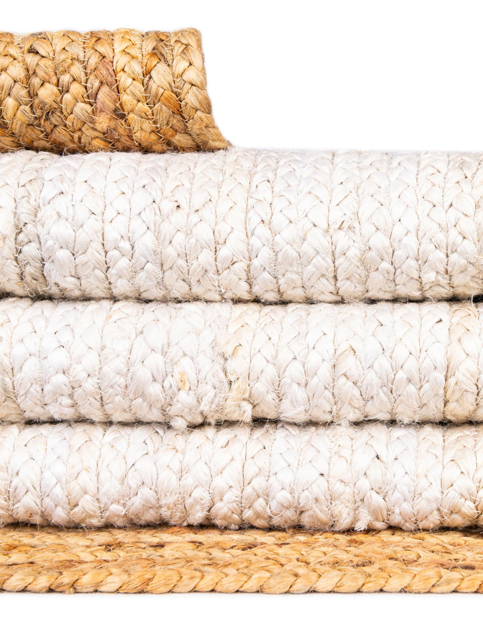 2' 7 x 6' 1 Handmade Braided Jute Runner Rug