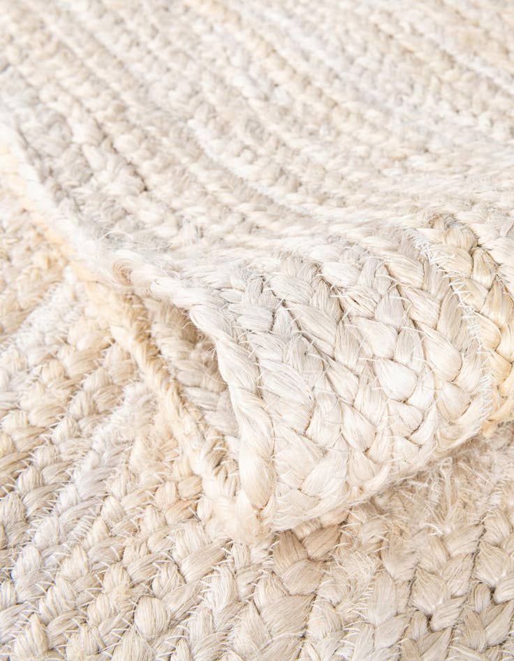 Detail image of 2' x 4' 1 Handmade Braided Jute Runner Rug