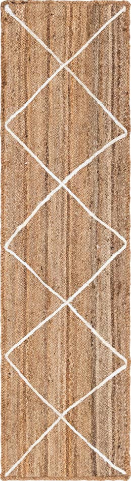 Detail image of 2' 2 x 8' 2 Handmade Braided Jute Runner Rug