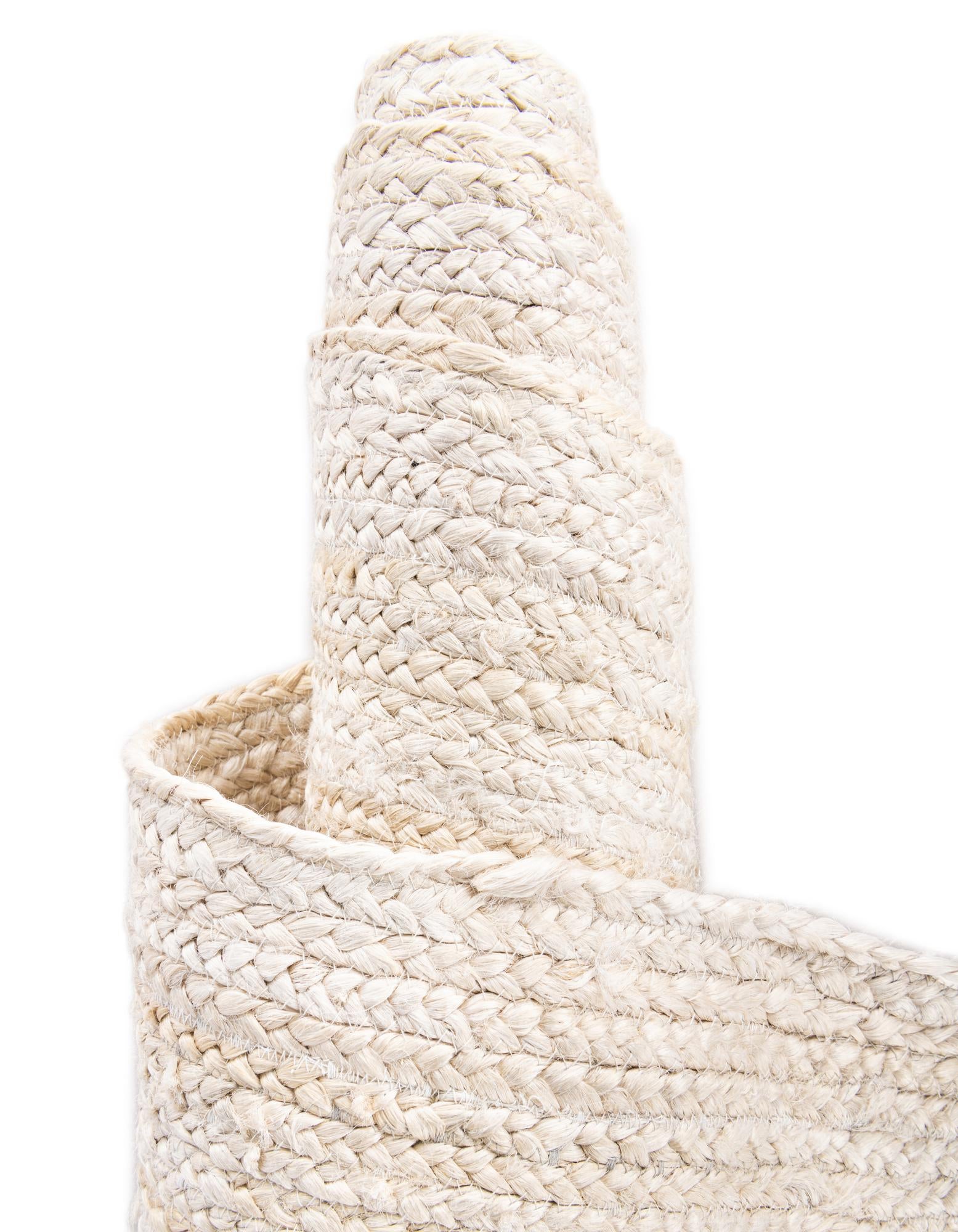 2' 8 x 8' 10 Handmade Braided Jute Runner Rug