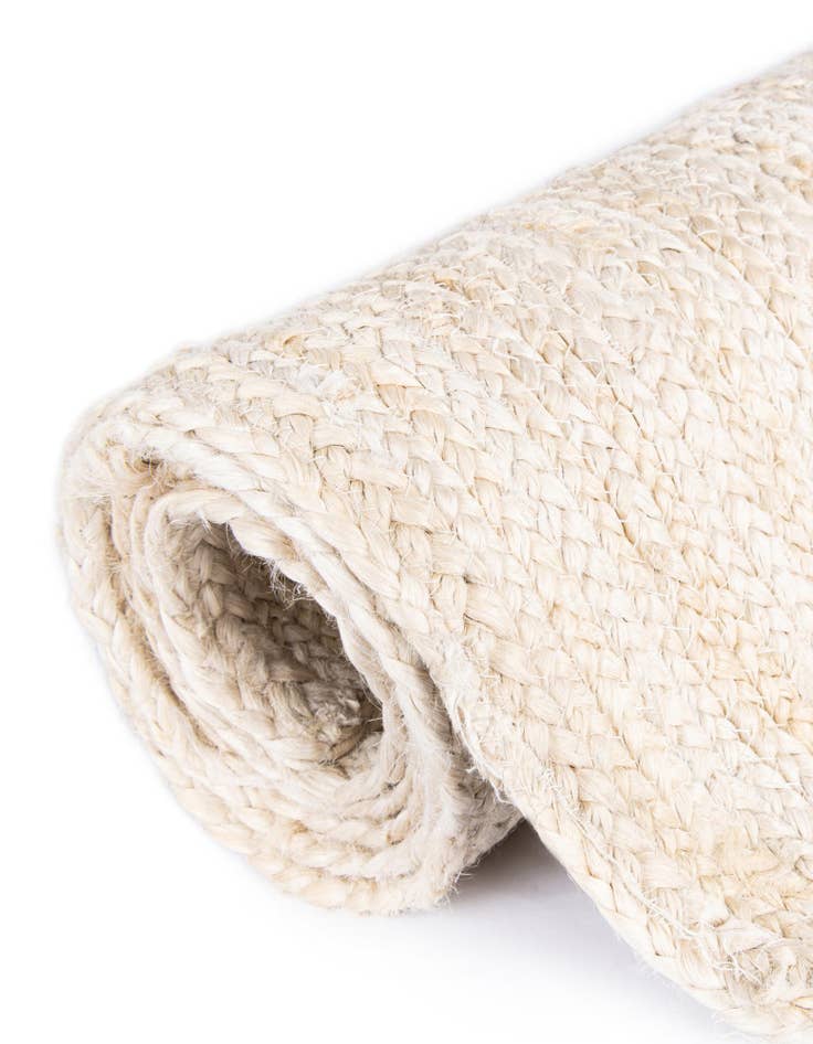 Detail image of 2' 8 x 8' 10 Handmade Braided Jute Runner Rug