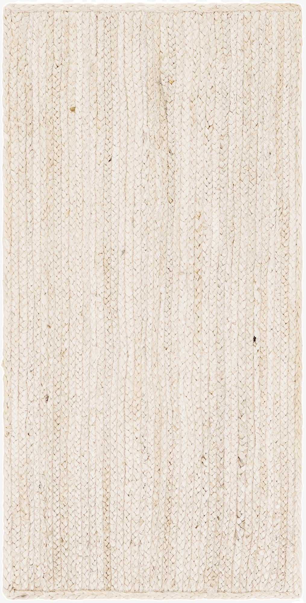 2' x 4' 1  Hand Braided Jute Runner Rug