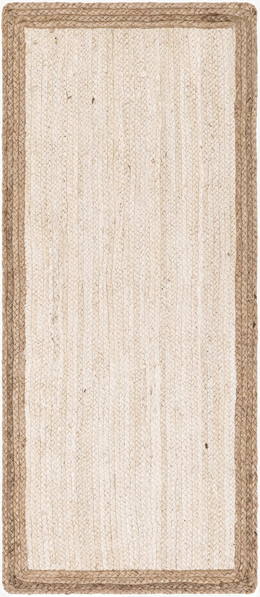 2' 7 x 6' 1  Hand Braided Jute Runner Rug