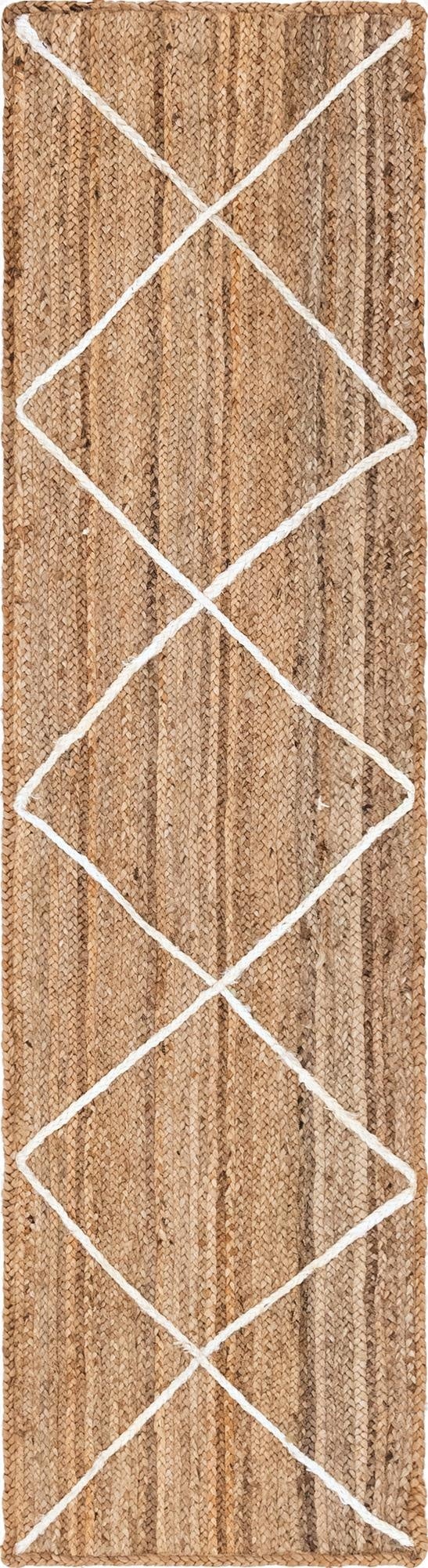 2' 2 x 8' 2  Hand Braided Jute Runner Rug