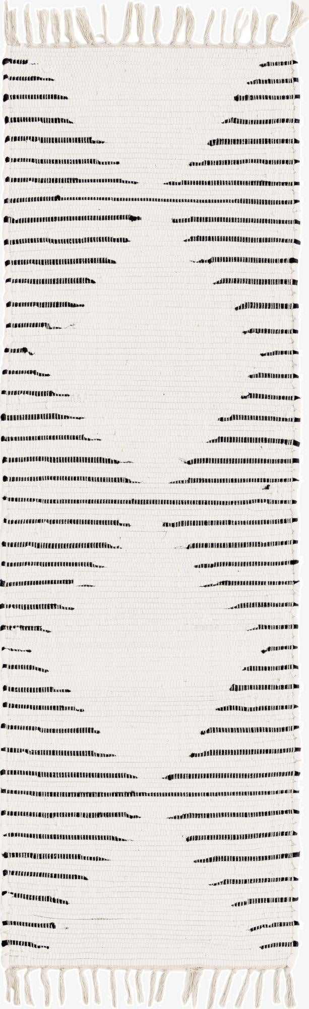 2' 2 x 6' 1  Hand Woven Chindi Cotton Runner Rug