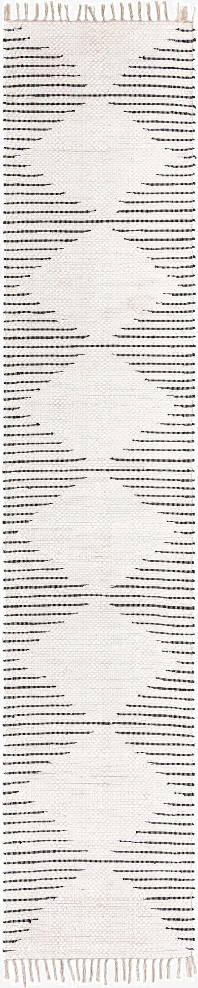 90cm x 490cm  Hand Woven Chindi Cotton Runner Rug