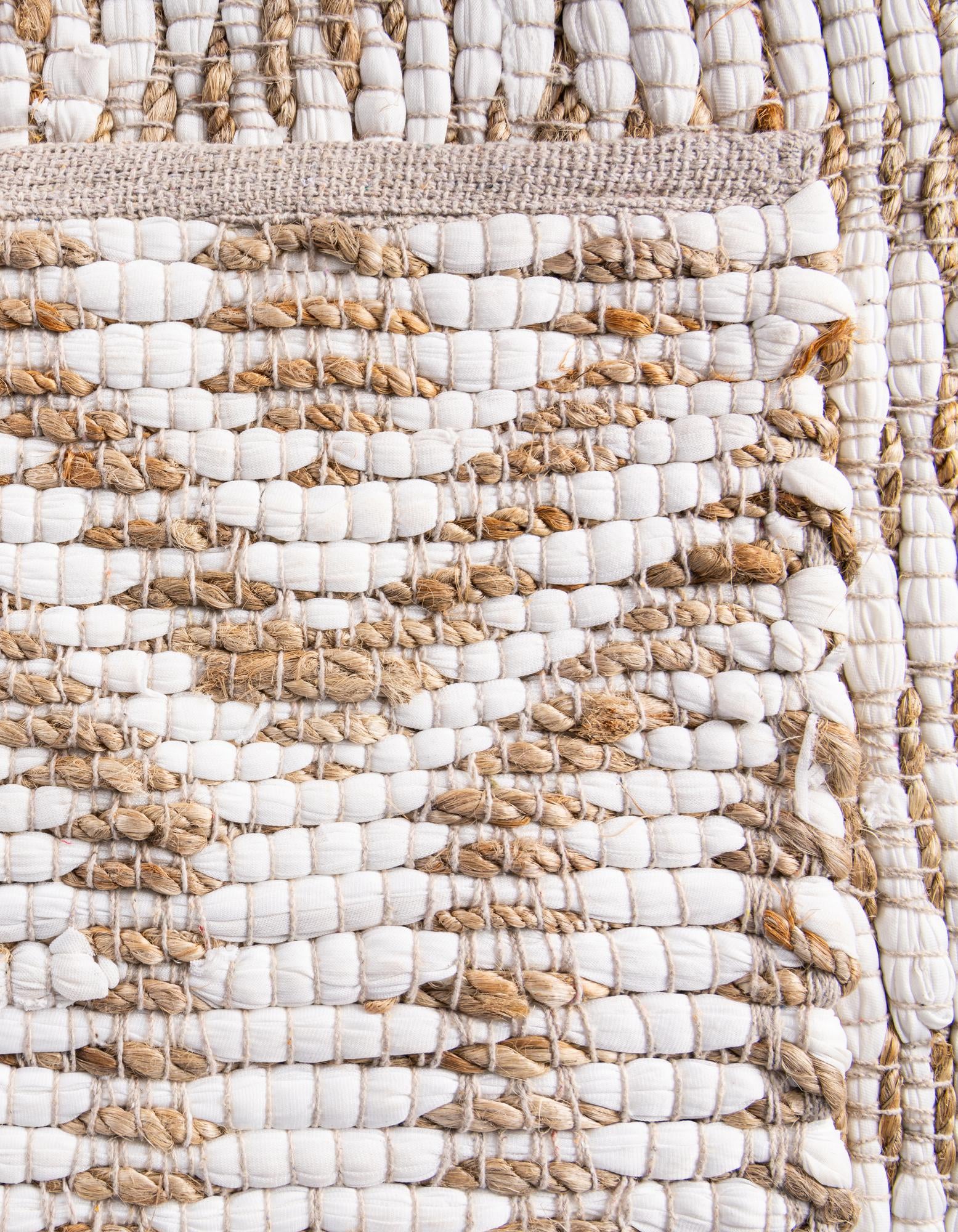 2' 7 x 10' Hand Woven Chindi Jute Runner Rug