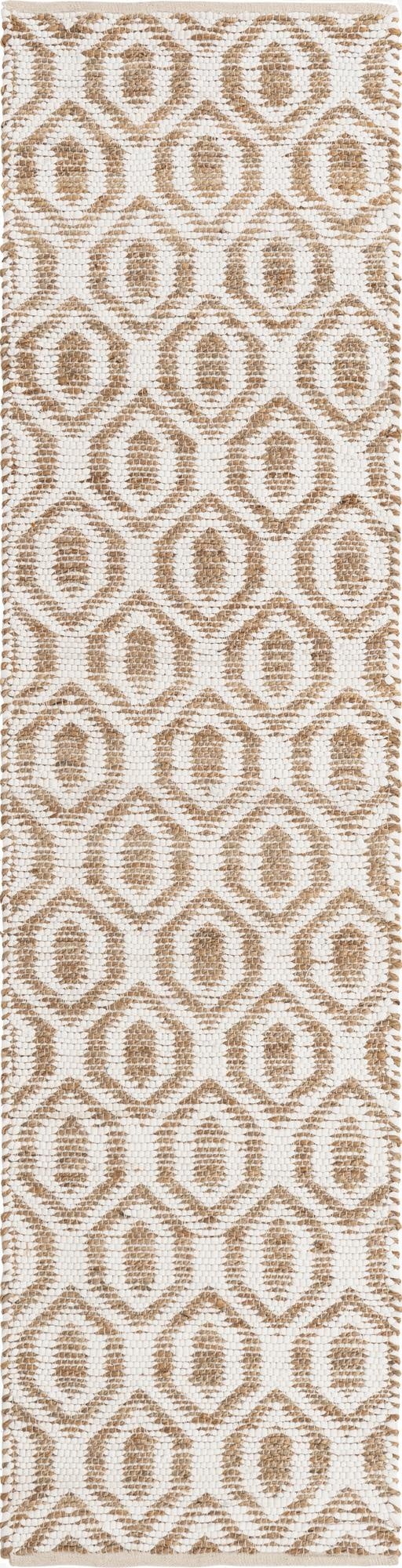 2' 7 x 10'  Hand Woven Chindi Jute Runner Rug