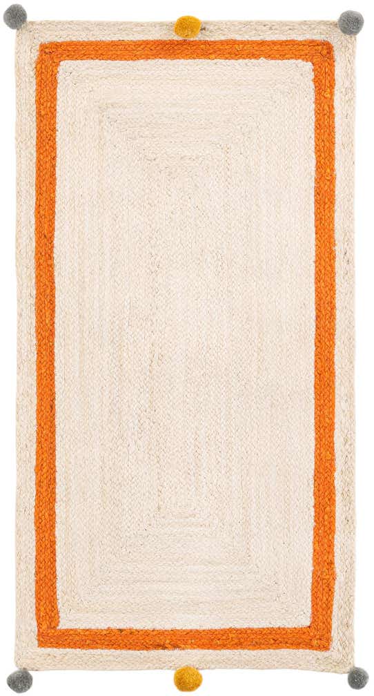 2' x 4' 1 Hand Braided Kids Braided Jute Runner Rug
