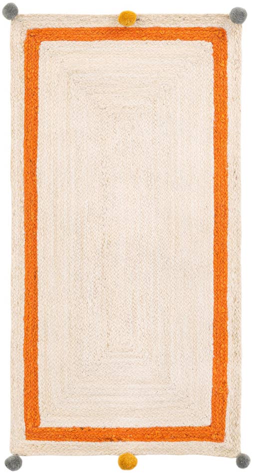 Detail image of 2' x 4' 1 Hand Braided Kids Braided Jute Runner Rug