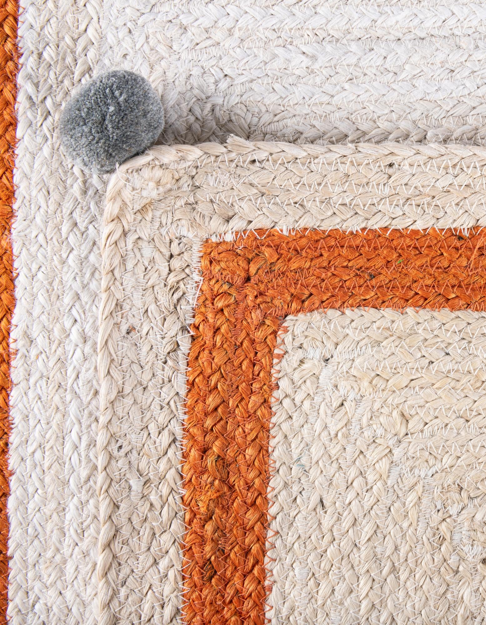 2' x 4' 1 Hand Braided Kids Braided Jute Runner Rug