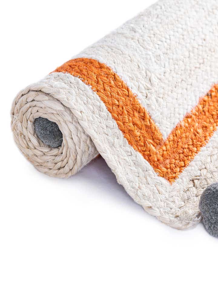 2' x 4' 1 Hand Braided Kids Braided Jute Runner Rug