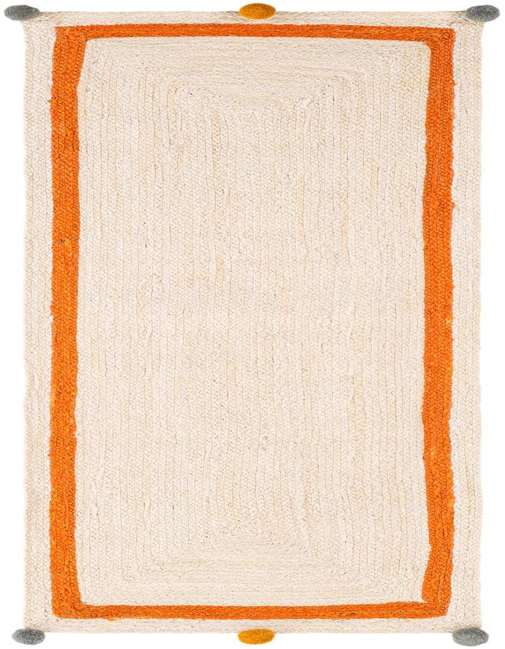 Detail image of 2' x 6' 1  Hand Braided Kids Braided Jute Runner Rug