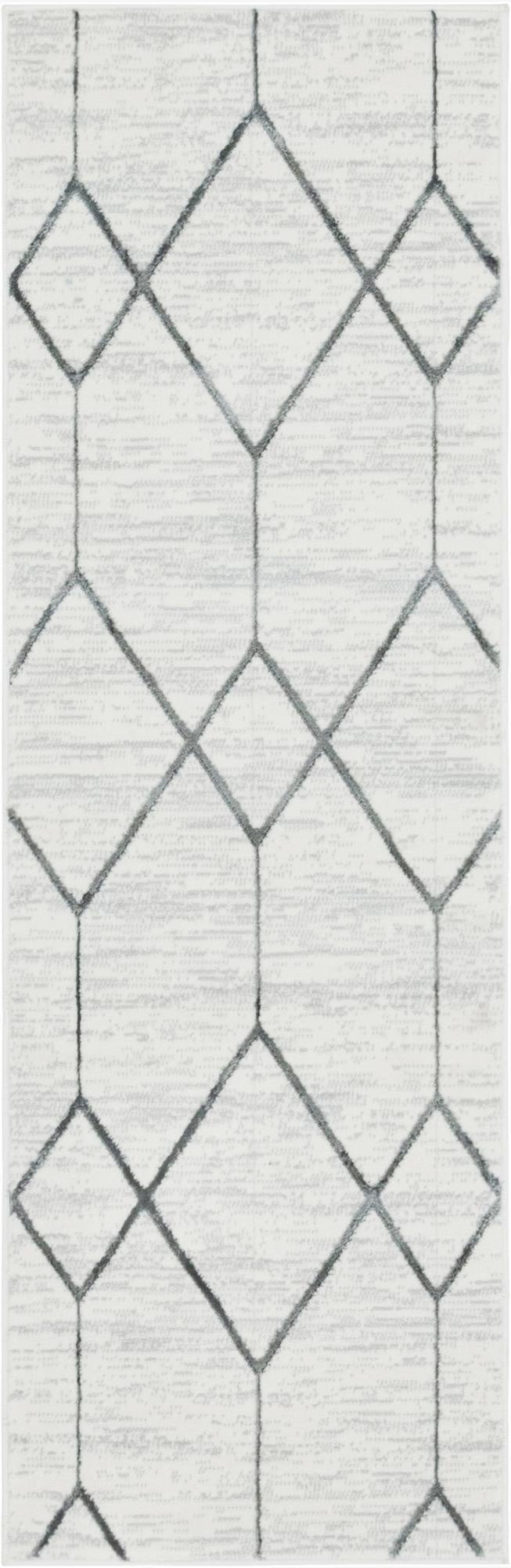 62cm x 185cm Lattice Trellis Runner Rug