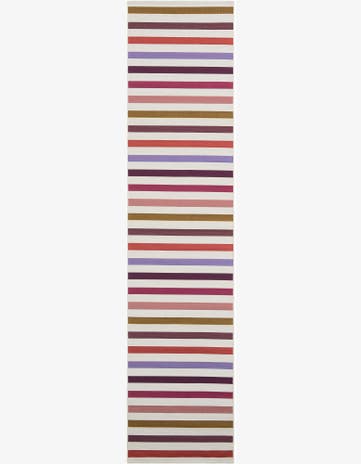 White Easy-Clean Ribbon Indoor / Outdoor Runner Rug