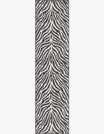 White Easy-Clean Safari Indoor / Outdoor Runner Rug