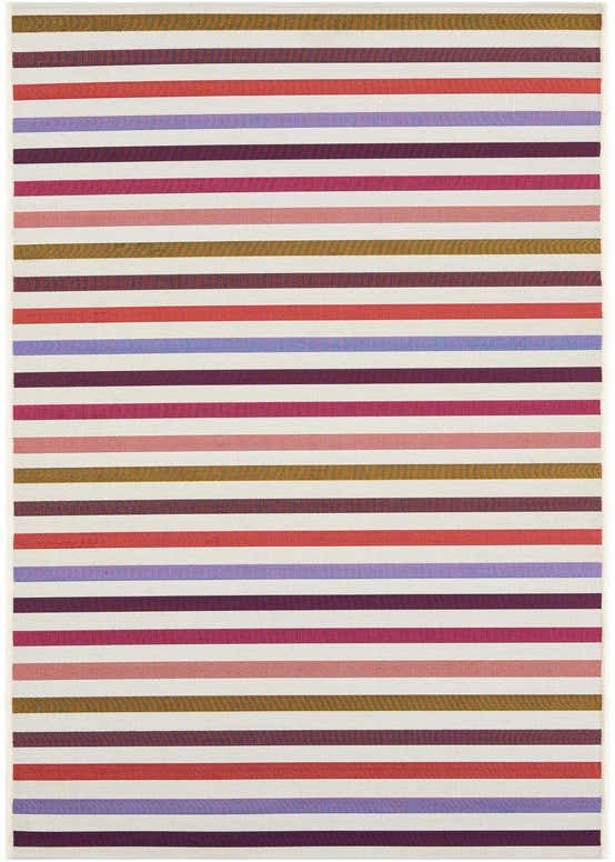 2' 7 x 10' Easy-Clean Striped Indoor / Outdoor Runner Rug