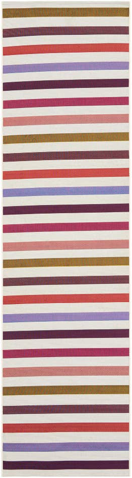 Detail image of 2' 7 x 10' Easy-Clean Striped Indoor / Outdoor Runner Rug