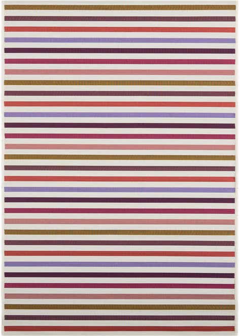 2' 7 x 12' Easy-Clean Striped Indoor / Outdoor Runner Rug