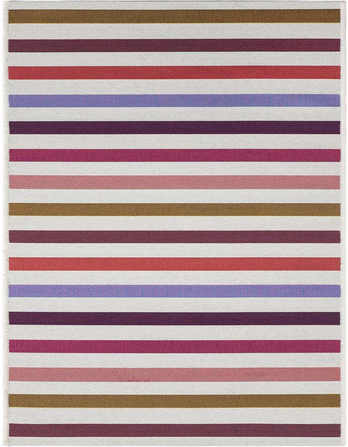 2' x 6' Easy-Clean Striped Indoor / Outdoor Runner Rug