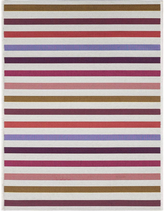 Detail image of 2' x 6' Easy-Clean Striped Indoor / Outdoor Runner Rug