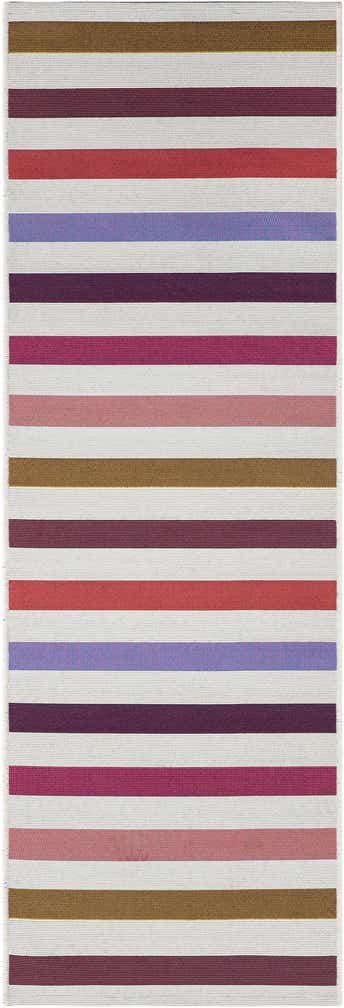 2' x 6' Easy-Clean Striped Indoor / Outdoor Runner Rug