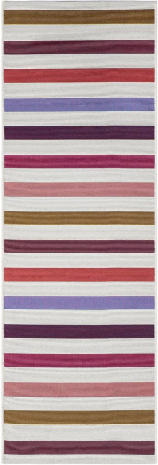 Detail image of 2' x 6' Easy-Clean Striped Indoor / Outdoor Runner Rug